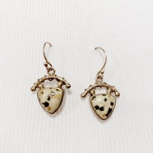𝅺SAJEN Offerings Dalmatian jasper sterling earrings